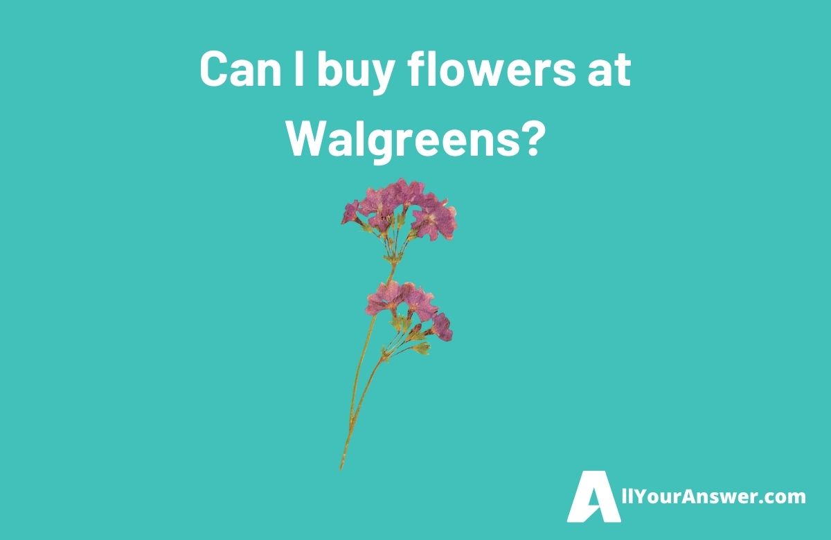Can I buy flowers at Walgreens