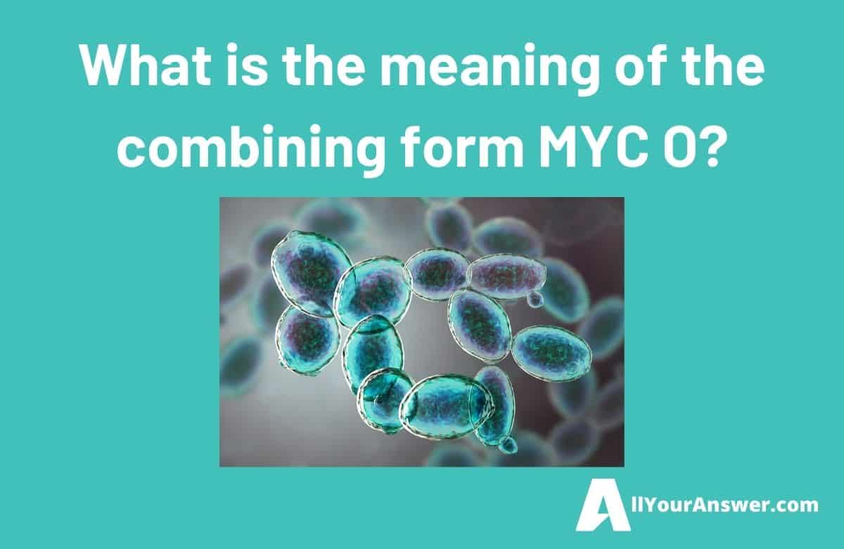 What is the meaning of the combining form MYC O