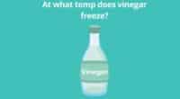 At what temp does vinegar freeze