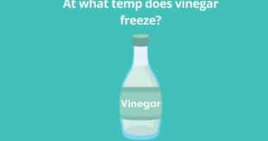 At what temp does vinegar freeze