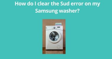 How do I clear the Sud error on my Samsung washer