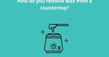 How do you remove wax from a countertop
