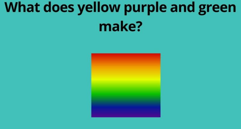 What does yellow purple and green make