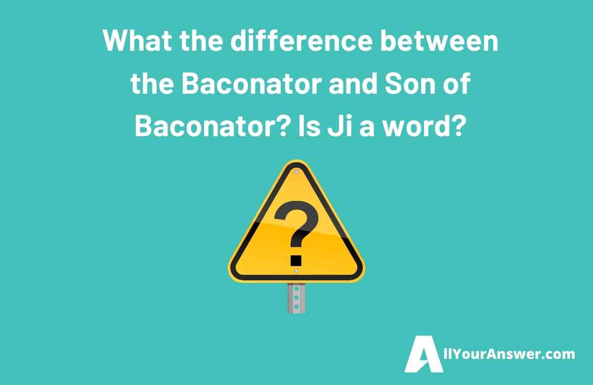 What the difference between the Baconator and Son of Baconator Is Ji a word