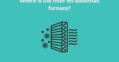 Where is the filter on Goodman furnace