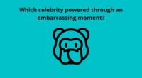 Which celebrity powered through an embarrassing moment
