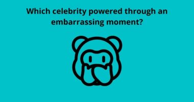 Which celebrity powered through an embarrassing moment