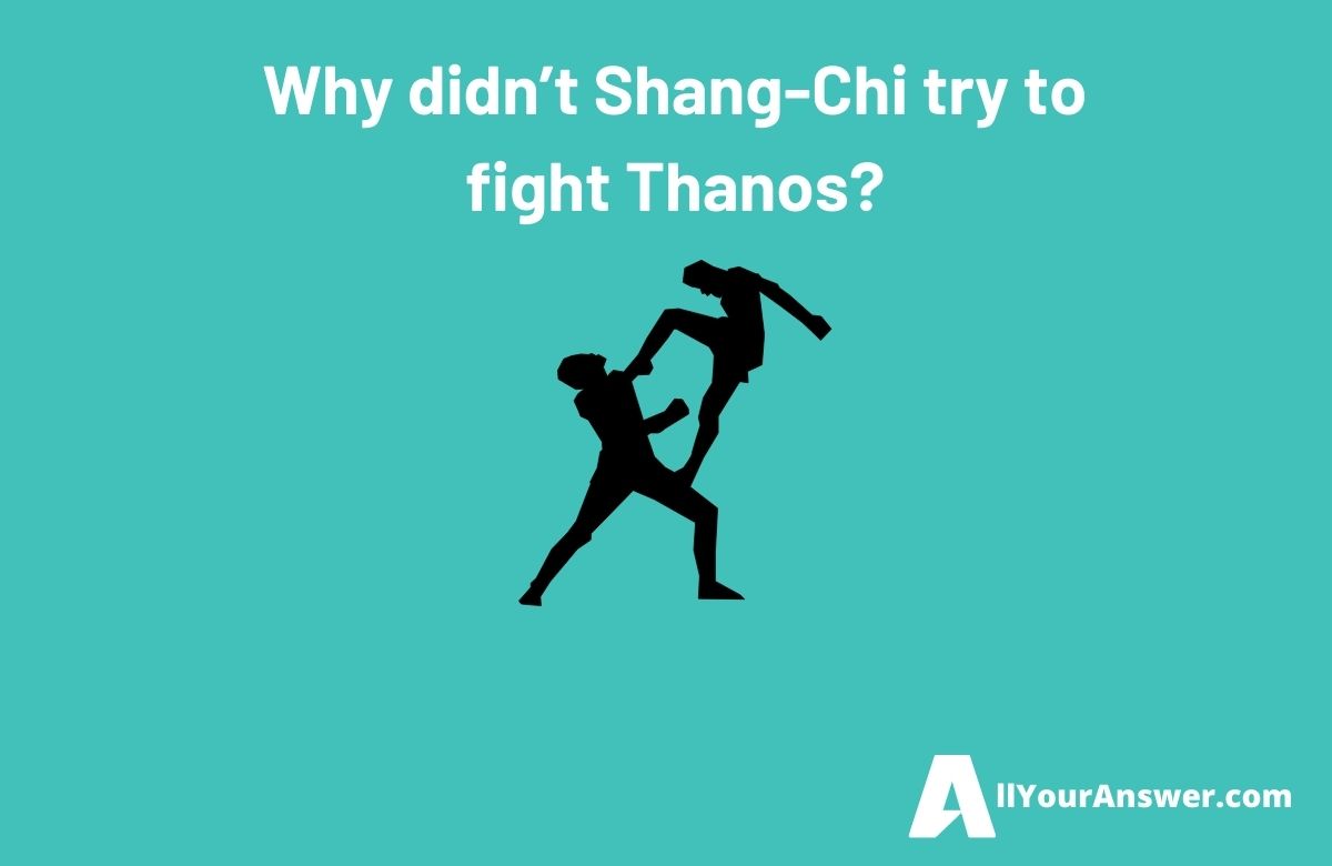 Why didnt Shang Chi try to fight Thanos