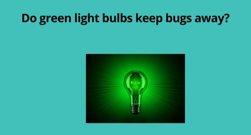 Do green light bulbs keep bugs away