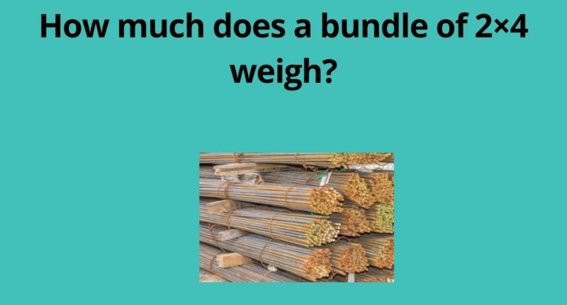 How much does a bundle of 2×4 weigh