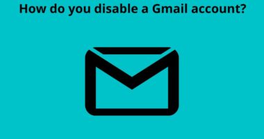 How do you disable a Gmail account