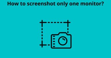 How to screenshot only one monitor