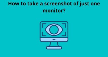 How to take a screenshot of just one monitor