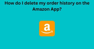 How do I delete my order history on the Amazon App