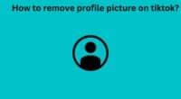 How to remove profile picture on tiktok