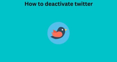 How to deactivate twitter