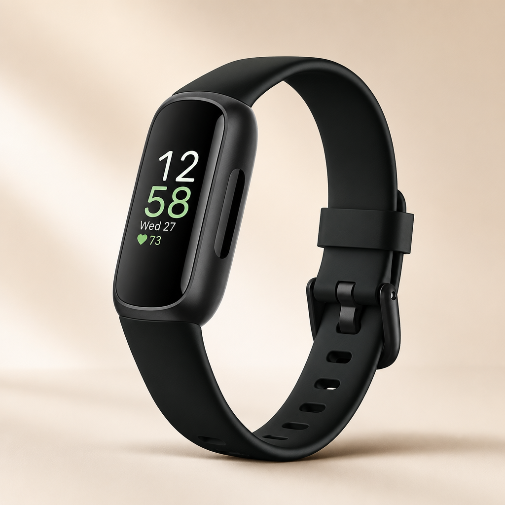 Fitbit Inspire 3 Health &-Fitness-Tracker with Stress Management, Workout Intensity, Sleep Tracking, 24/7 Heart Rate and more, Midnight Zen/Black One Size (S & L Bands Included)
